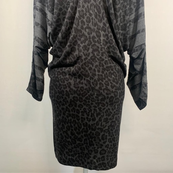 Crimson Ivy Midi Long Sleeve Fitted Leopard Dress - Picture 8 of 13